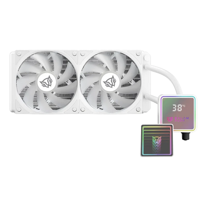 Enfriamiento Líquido Balam Rush Cryo Prism 240mm ARGB Alto Rendimiento Blanco