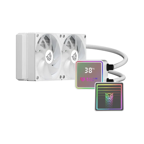 Enfriamiento Líquido Balam Rush Cryo Prism 240mm ARGB Alto Rendimiento Blanco