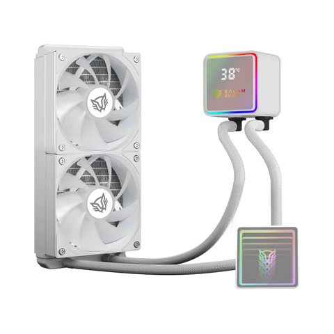 Enfriamiento Líquido Balam Rush Cryo Prism 240mm ARGB Alto Rendimiento Blanco