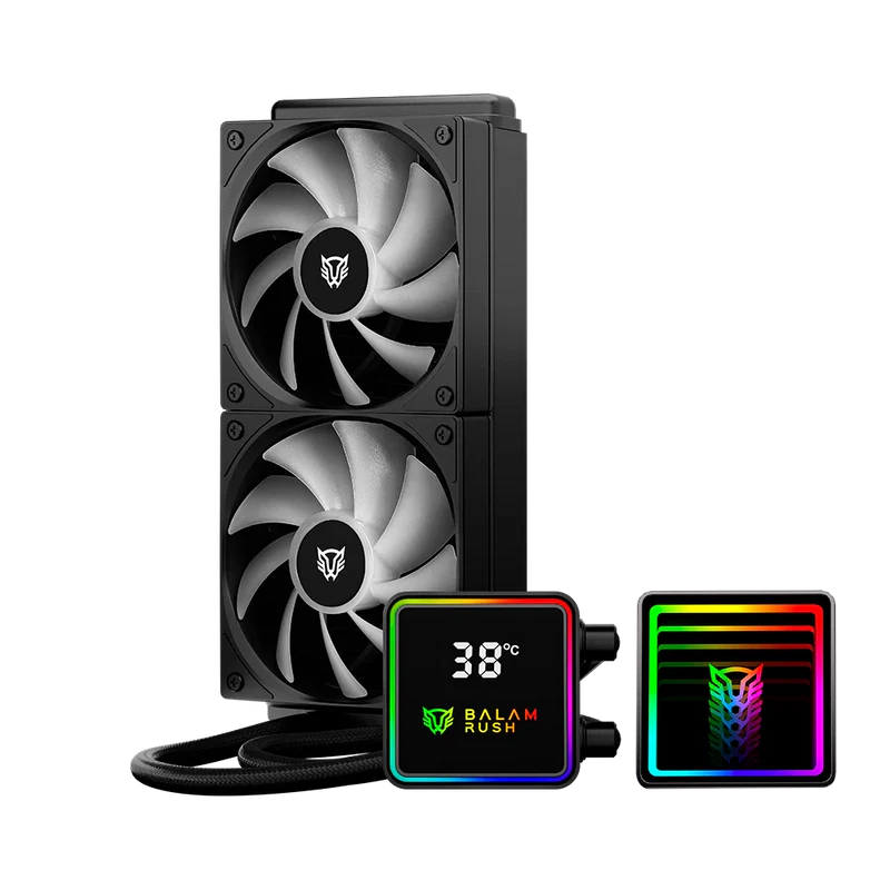 Enfriamiento Líquido Balam Rush Cryo Prism 240mm ARGB Alto Rendimiento Negro