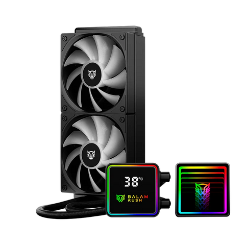 Enfriamiento Líquido Balam Rush Cryo Prism 240mm ARGB Alto Rendimiento Negro