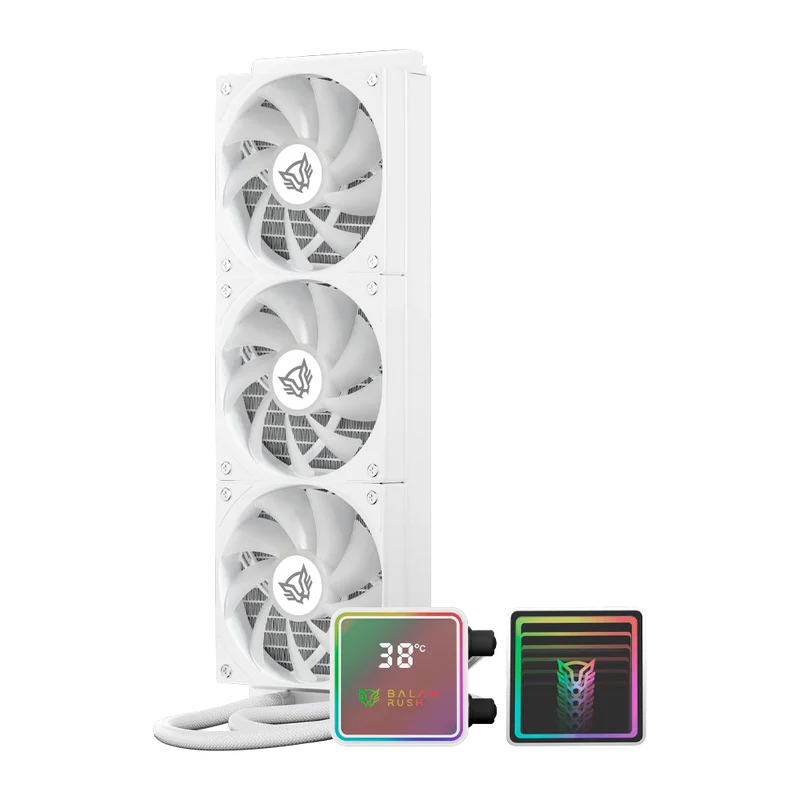 Enfriamiento Líquido Balam Rush Cryo Prism 360mm ARGB Alto Rendimiento Blanco