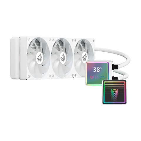 Enfriamiento Líquido Balam Rush Cryo Prism 360mm ARGB Alto Rendimiento Blanco