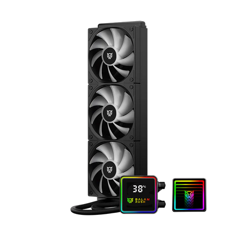 Enfriamiento Líquido Balam Rush Cryo Prism 360mm ARGB Alto Rendimiento Negro