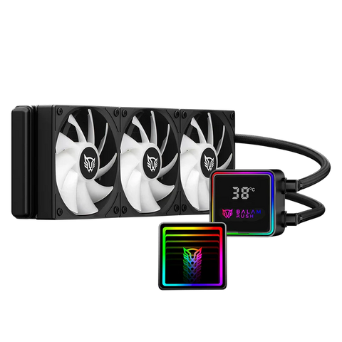 Enfriamiento Líquido Balam Rush Cryo Prism 360mm ARGB Alto Rendimiento Negro