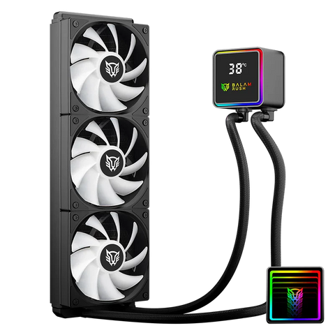 Enfriamiento Líquido Balam Rush Cryo Prism 360mm ARGB Alto Rendimiento Negro