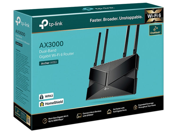 Enrutador Wi-Fi 6 Gigabit De Doble Banda Ax3000, Archer Ax53