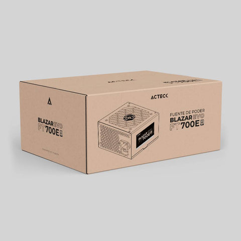 Fuente De Poder Acteck Atx 700w 24 Pin 2 S-Ata Blazar Negro Es-05004