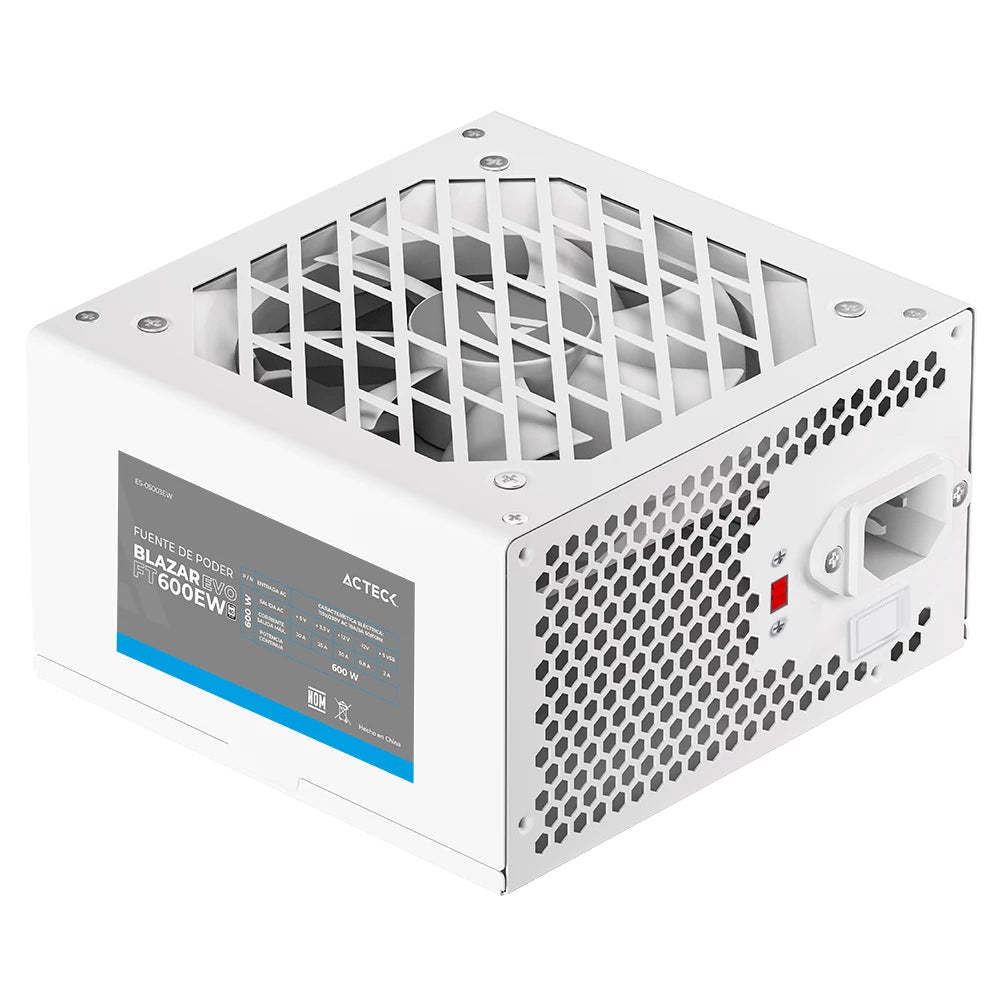 Fuente De Poder Acteck Atx Ft500Ew / 500W Advanced Blanco (ES-05001EW)