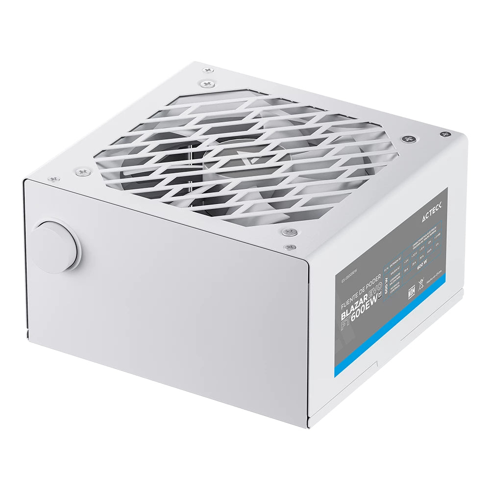 Fuente De Poder Acteck Ft600Ew Blazar Evo 600W 1Xatx 20+4 Blanco