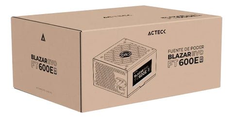 Fuente De Poder Atx Acteck Blazar Evo Ft600e Es-05003e Negro
