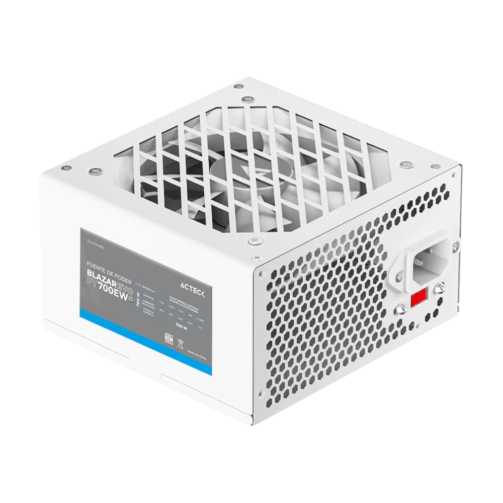 Fuente De Poder Blazar Evo Ft 700 Ew Atx 700W 1X20+4 Pin 2Xmolex, Blanco