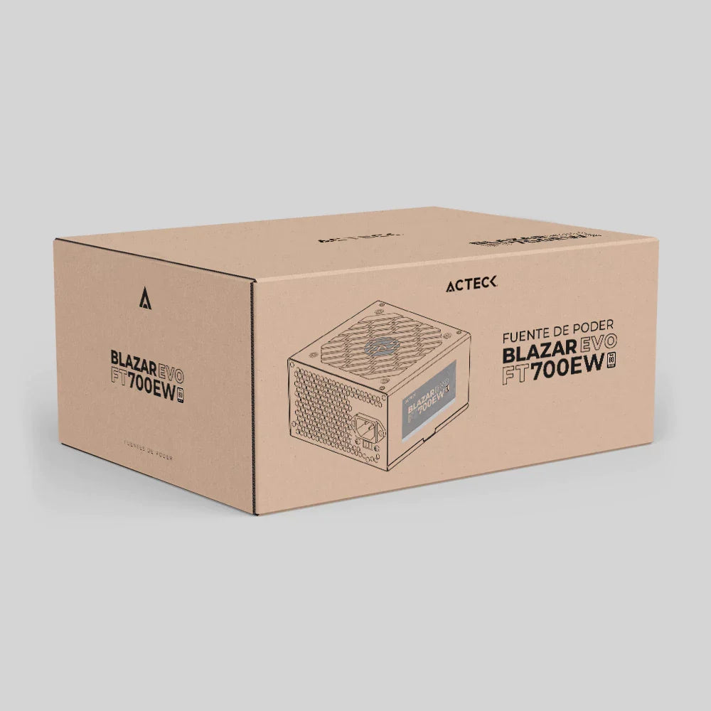 Fuente De Poder Blazar Evo Ft 700 Ew Atx 700W 1X20+4 Pin 2Xmolex, Blanco