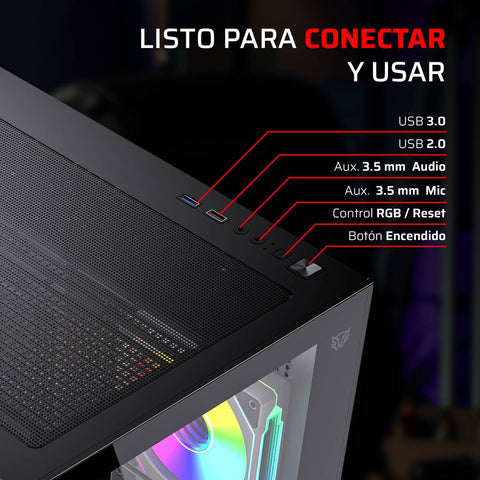 Gabinete Mini Torre Tank Core Pro GI925 - Factor Micro ATX / Mini ITX - Flujo de Aire Optimizado - Nuevo