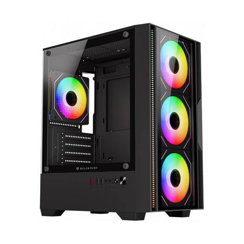 Gabinete Mini Torre Nitrox Edge Pro Crystal 4900C - Factor Mini ITX con Panel de Cristal - Diseño Compacto y Elegante