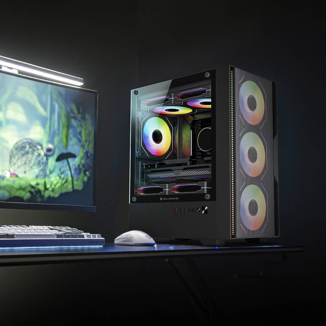 Gabinete Gamer Mini Torre Nitrox Edge Pro Aircool 4900C - Ventilación Optimizada - Tamaño Compacto para Setup Gamer