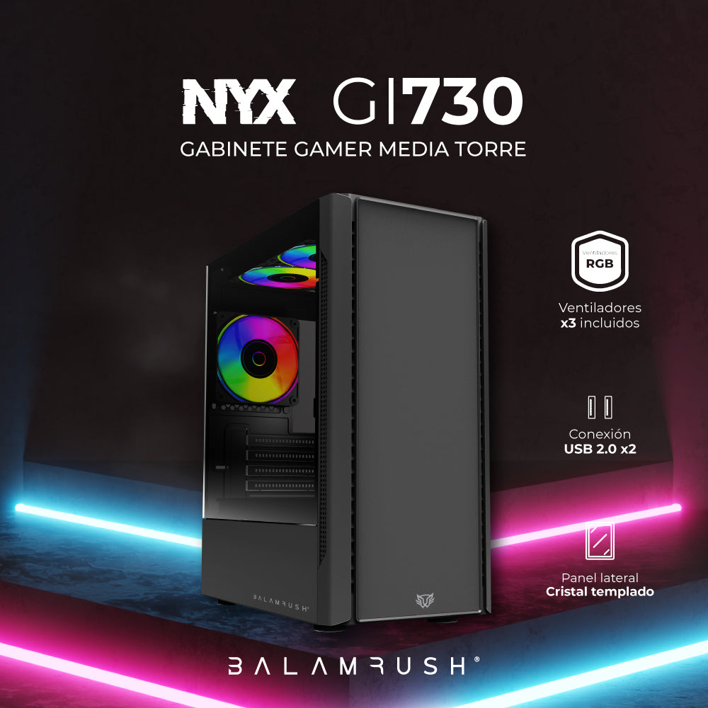 Gabinete Media Torre NYX GI730 Azender Series