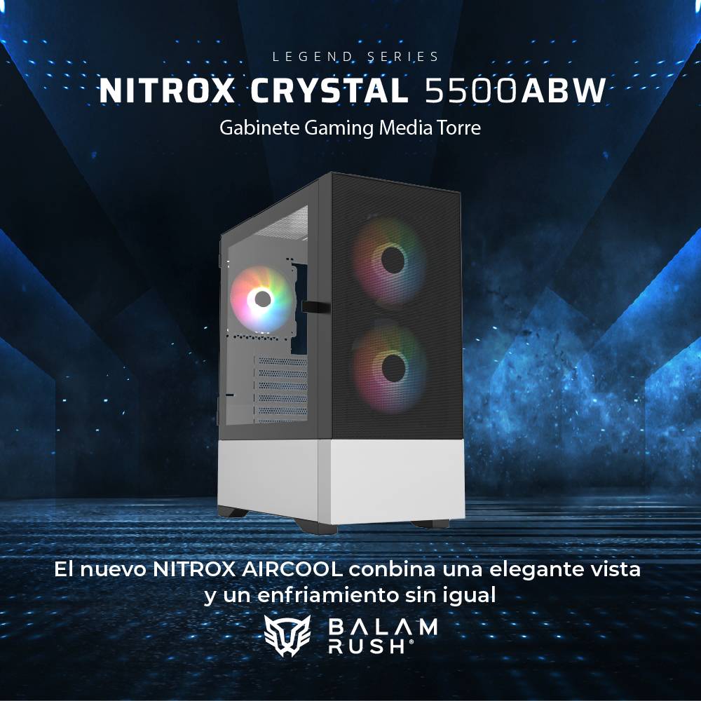 Gabinetes Gaming Balam Rush Nitrox Aircool  5500ABW Legend Series
