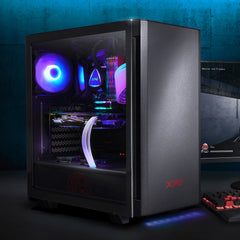 Gabinete XPG Invader Black  Cristal Templado  ATX USB 3.0  Audio HD - Color -negro