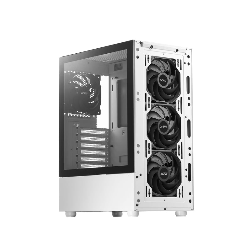 Gabinete GAMER XPG VALOR MESH Media torre (ATX - Micro-ATX y Mini-ITX) Panel lateral vidrio templado. Filtro polvo extraible. BLANCO. VALORMESHMT-WHCWW