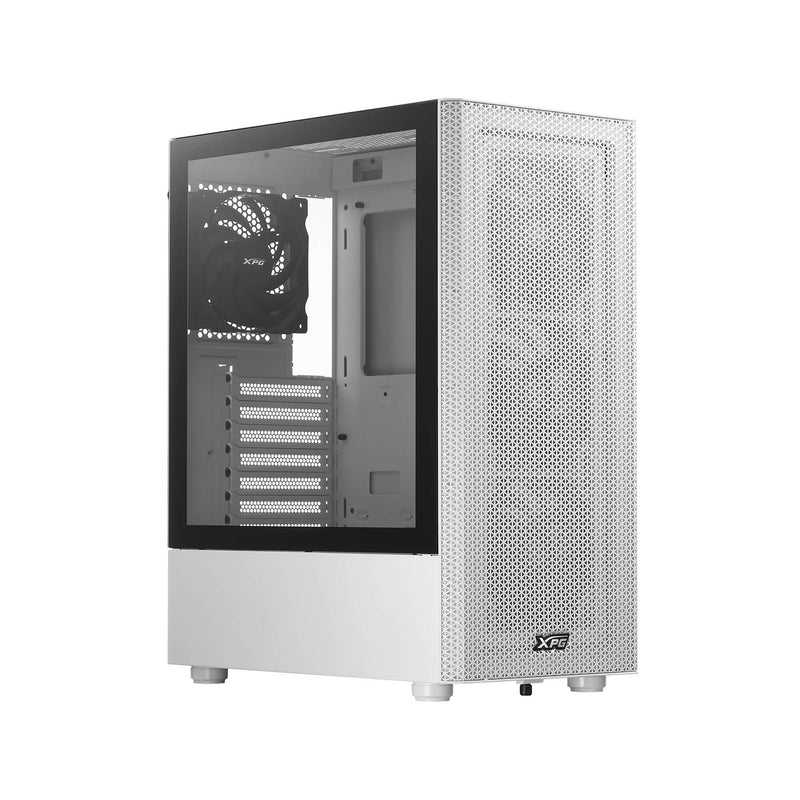 Gabinete GAMER XPG VALOR MESH Media torre (ATX - Micro-ATX y Mini-ITX) Panel lateral vidrio templado. Filtro polvo extraible. BLANCO. VALORMESHMT-WHCWW