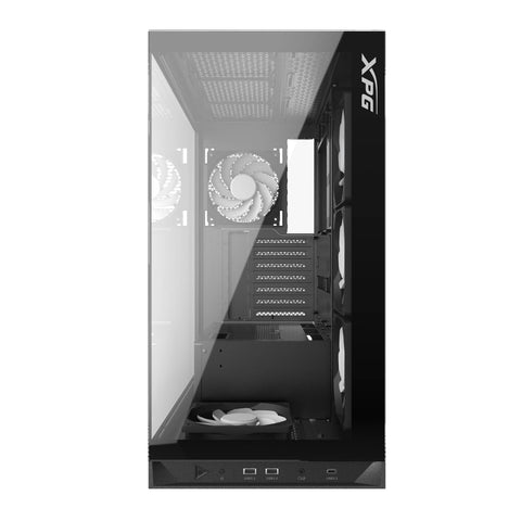 Gabinete Gamer XPG Invader X Negro - Vidrio Templado Frontal/Lateral con Ventiladores - Diseño Imponente y Ventilado - Nuevo