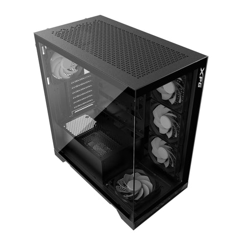 Gabinete Gamer XPG Invader X Negro - Vidrio Templado Frontal/Lateral con Ventiladores - Diseño Imponente y Ventilado - Nuevo