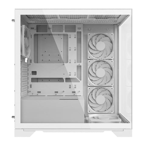 Gabinete Gamer XPG Invader X Blanco - Vidrio Templado Frontal/Lateral con Ventiladores - Vista Panorámica Espectacular - Nuevo
