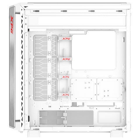 Gabinete Gamer XPG Battlecruiser II Blanco - Media Torre con 4 Vidrios Templados y 4 Fanes - Espacio Amplio y Flujo Premium - Nuevo