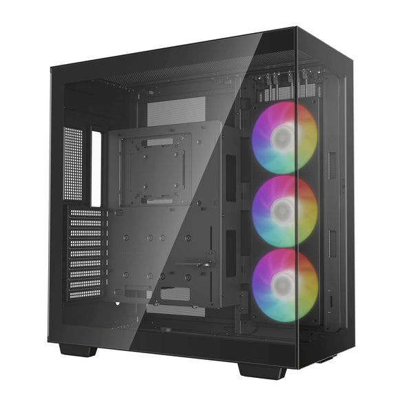 Gabinete Deepcool R-CH780, mini ATX; E-ATX, GPU de hasta 480 mm. Capacidad 9 ventiladores de 120mm o 140mm. 3 radiadores de 420mm. USB3.0×4 Audio×1, Tipo-C