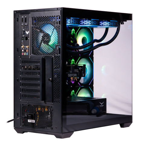 Gabinete Gamer Media Torre Naceb NA-0637N Negro - Cristal Templado con 4 Ventiladores ARGB - Personalización de Iluminación