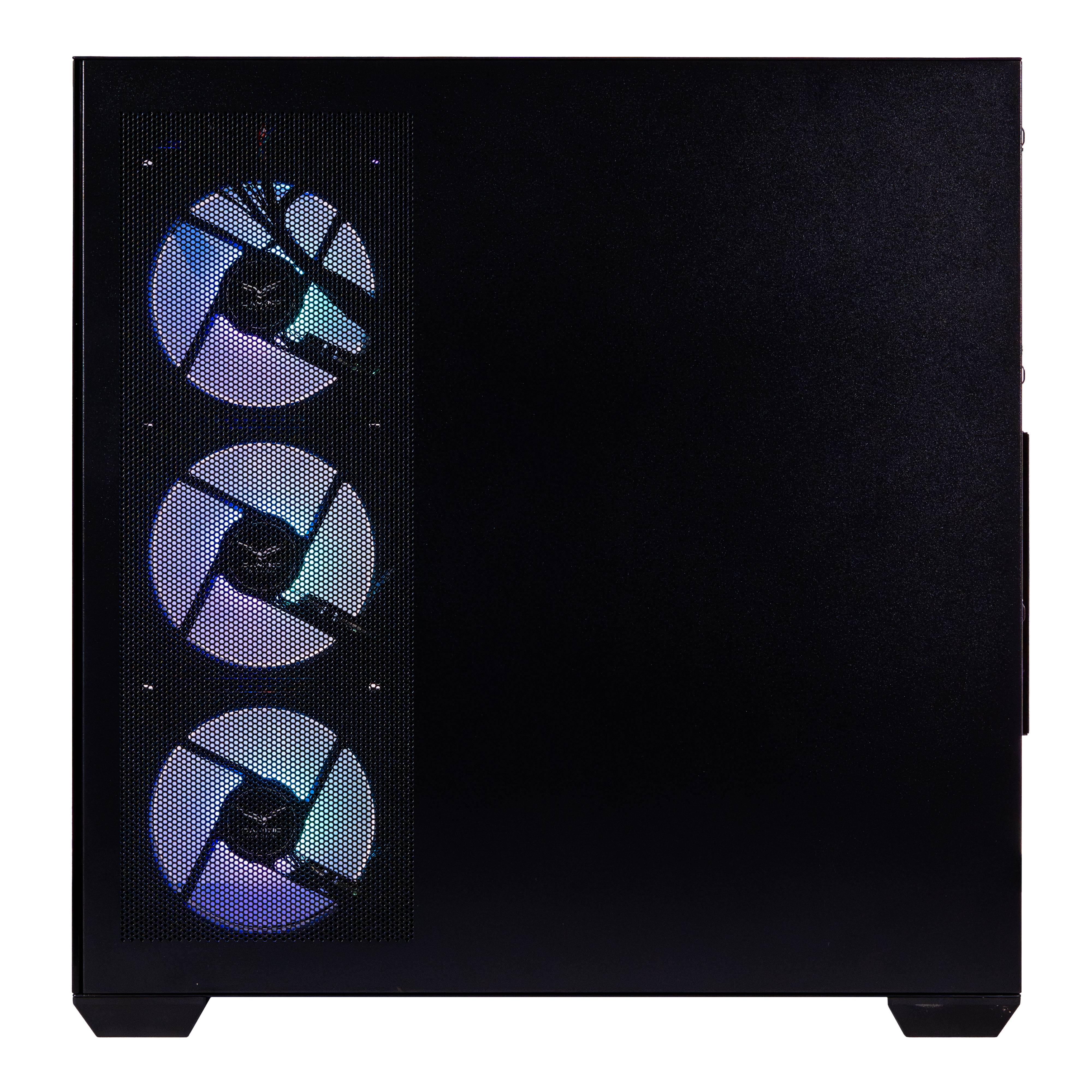 Gabinete Gamer Media Torre Naceb NA-0637N Negro - Cristal Templado con 4 Ventiladores ARGB - Personalización de Iluminación