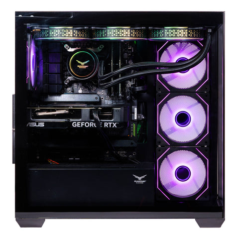 Gabinete Gamer Media Torre Naceb NA-0637N Negro - Cristal Templado con 4 Ventiladores ARGB - Personalización de Iluminación