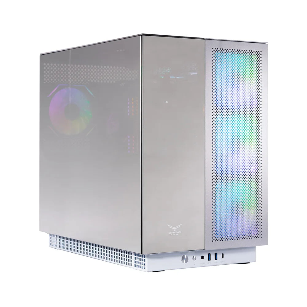 Gabinete Gamer Full ATX Naceb NA-0640 - Construcción en Aluminio y Cristal Templado con USB-C - Resistencia y Estilo Premium