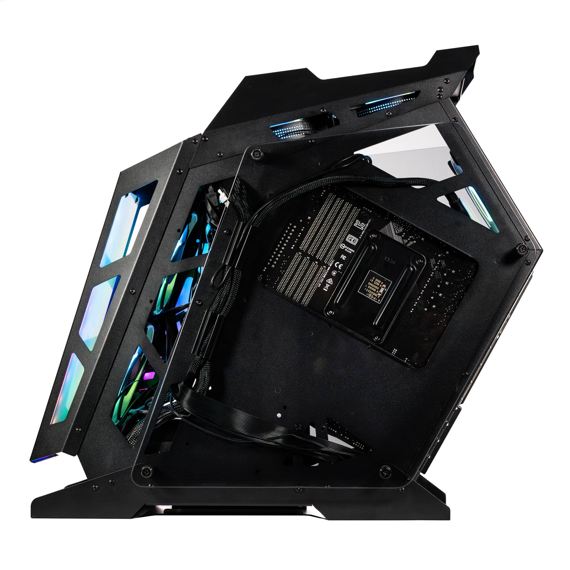 Gabinete Gamer Especial Naceb NA-0641 - Cristal Templado con 3 Ventiladores ARGB - Vista Panorámica para tus Componentes