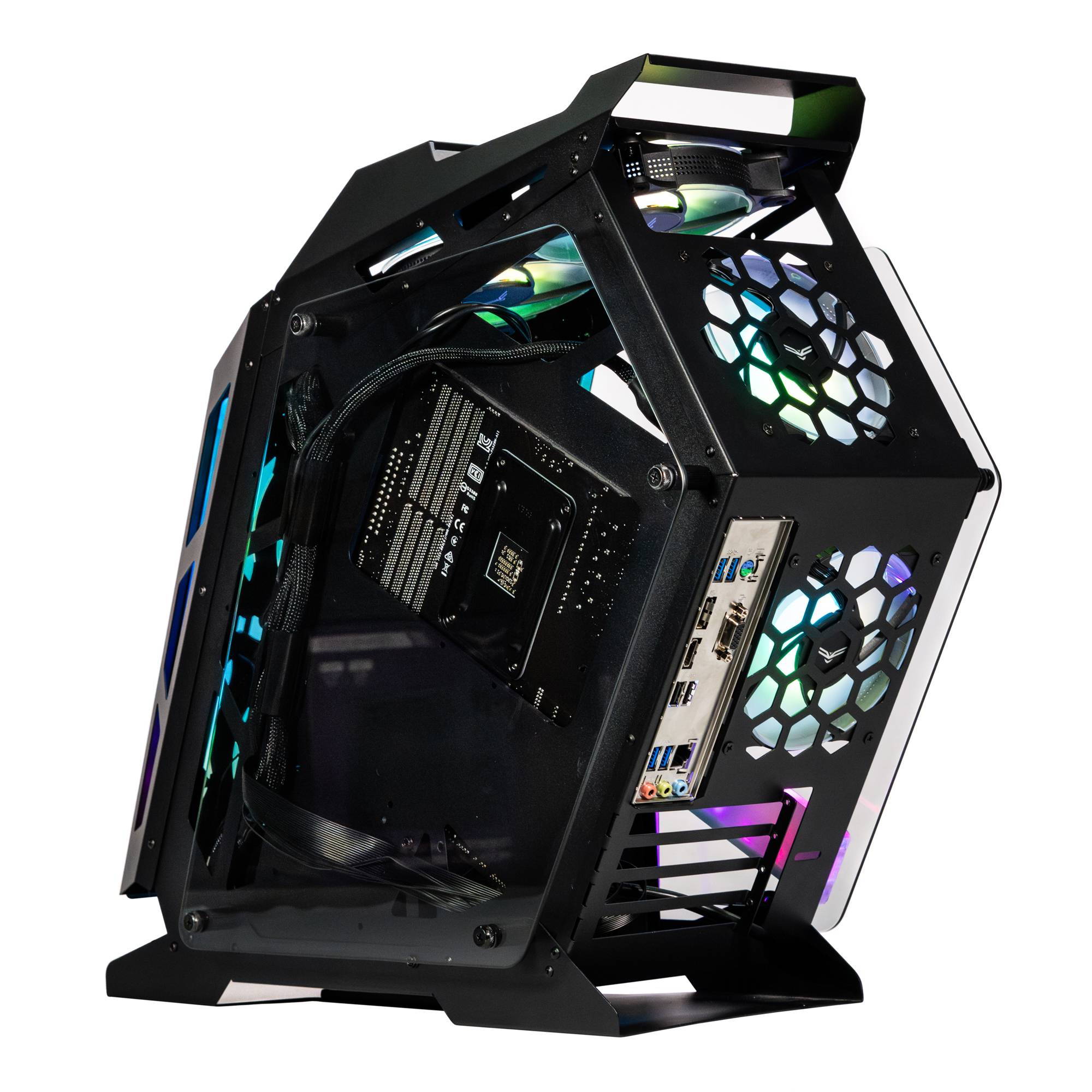 Gabinete Gamer Especial Naceb NA-0641 - Cristal Templado con 3 Ventiladores ARGB - Vista Panorámica para tus Componentes