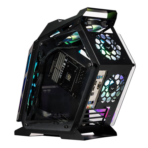 Gabinete Gamer Especial Naceb NA-0641 - Cristal Templado con 3 Ventiladores ARGB - Vista Panorámica para tus Componentes