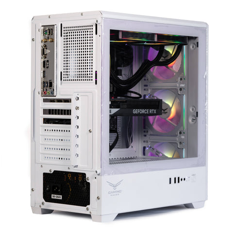 Gabinete Gamer Naceb Stella Blanco ATX Iluminación RGB y Diseño Cristal Templado
