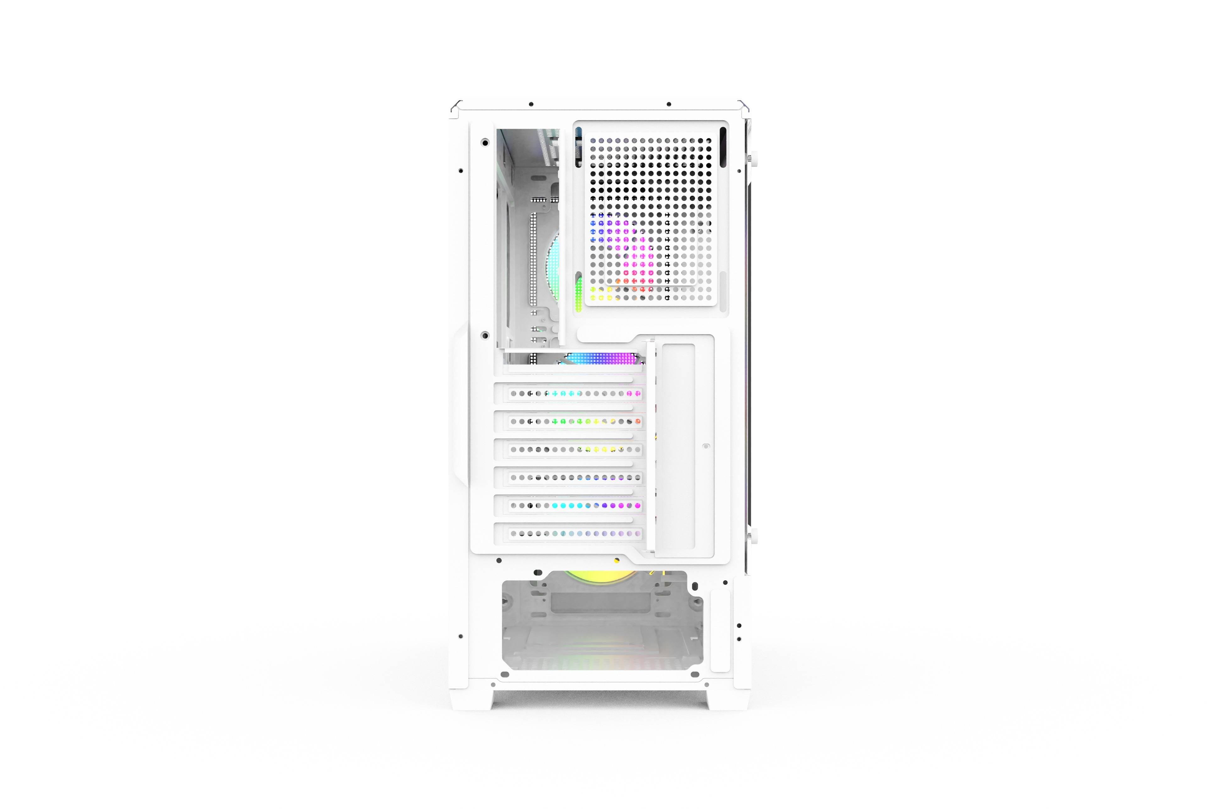 Gabinete Gamer Naceb Stella Blanco ATX Iluminación RGB y Diseño Cristal Templado
