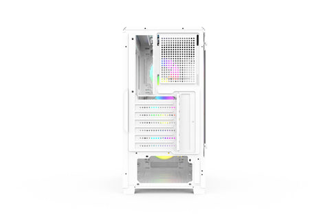 Gabinete Gamer Naceb Stella Blanco ATX Iluminación RGB y Diseño Cristal Templado