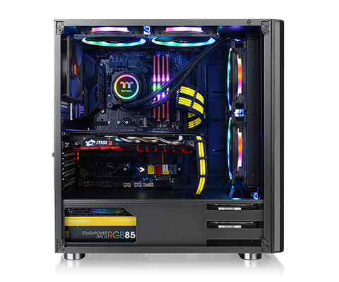 Gabinete THERMALTAKE  V200 + fuente CA-3K8-60M1WU-00 - Midi-Tower, PC, Negro