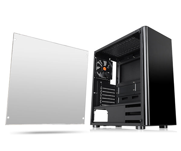 Gabinete THERMALTAKE  V200 + fuente CA-3K8-60M1WU-00 - Midi-Tower, PC, Negro