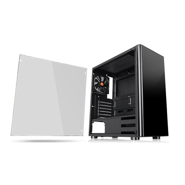 Gabinete THERMALTAKE  V200 + fuente CA-3K8-60M1WU-00 - Midi-Tower, PC, Negro