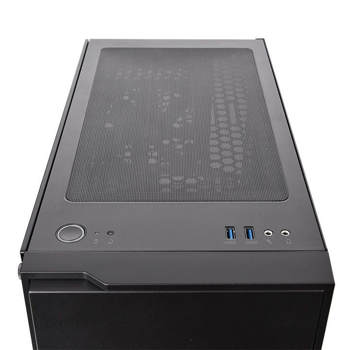 Gabinete THERMALTAKE H100 TG - Cristal Templado 4mm, Media Torre, Gabinete, SPCC, ATX, Micro-ATX, Mini-ATX, Negro
