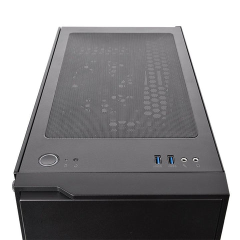 Gabinete THERMALTAKE H100 TG - Cristal Templado 4mm, Media Torre, Gabinete, SPCC, ATX, Micro-ATX, Mini-ATX, Negro