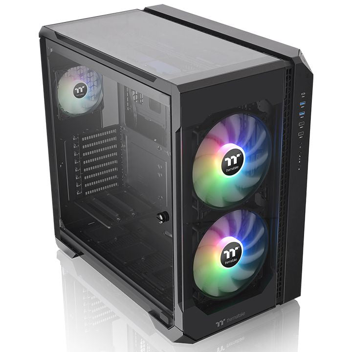 Gabinete  THERMALTAKE View 51 TG ARGB - Gabinete, Mini ITX hasta E-ATX, Negro