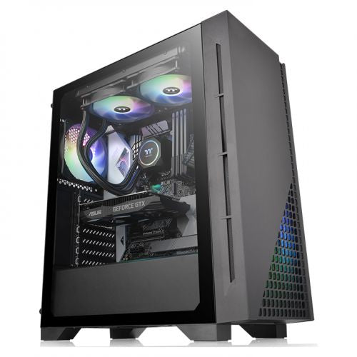 Gabinete  THERMALTAKE H330 TG - Gabinete, Mini ITX hasta ATX, Negro