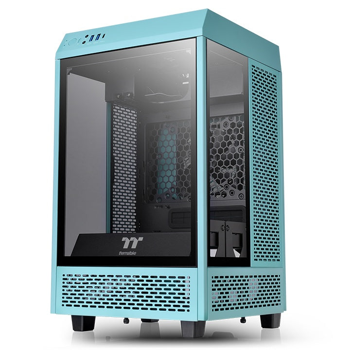 Gabinete  THERMALTAKE The Tower 100 Turquoise Mini Chassi - Mini Torre, Gabinete, Mini-ITX, Turquesa