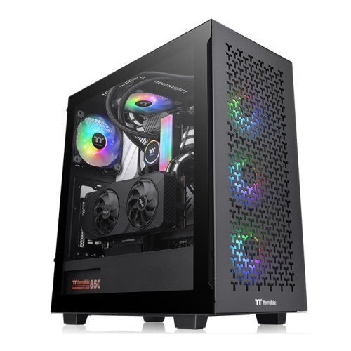 Gabinete  THERMALTAKE V350 TG ARGB AIR - Midi-Tower, Gabinete, ATX, Micro ATX y Mini-ITX, Negro