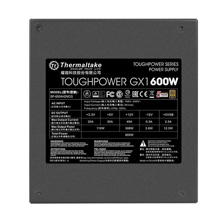 Fuente de Poder THERMALTAKE Toughpower (PS-TPD-0600NNFAGU-2) GX2 600W - Color Negro